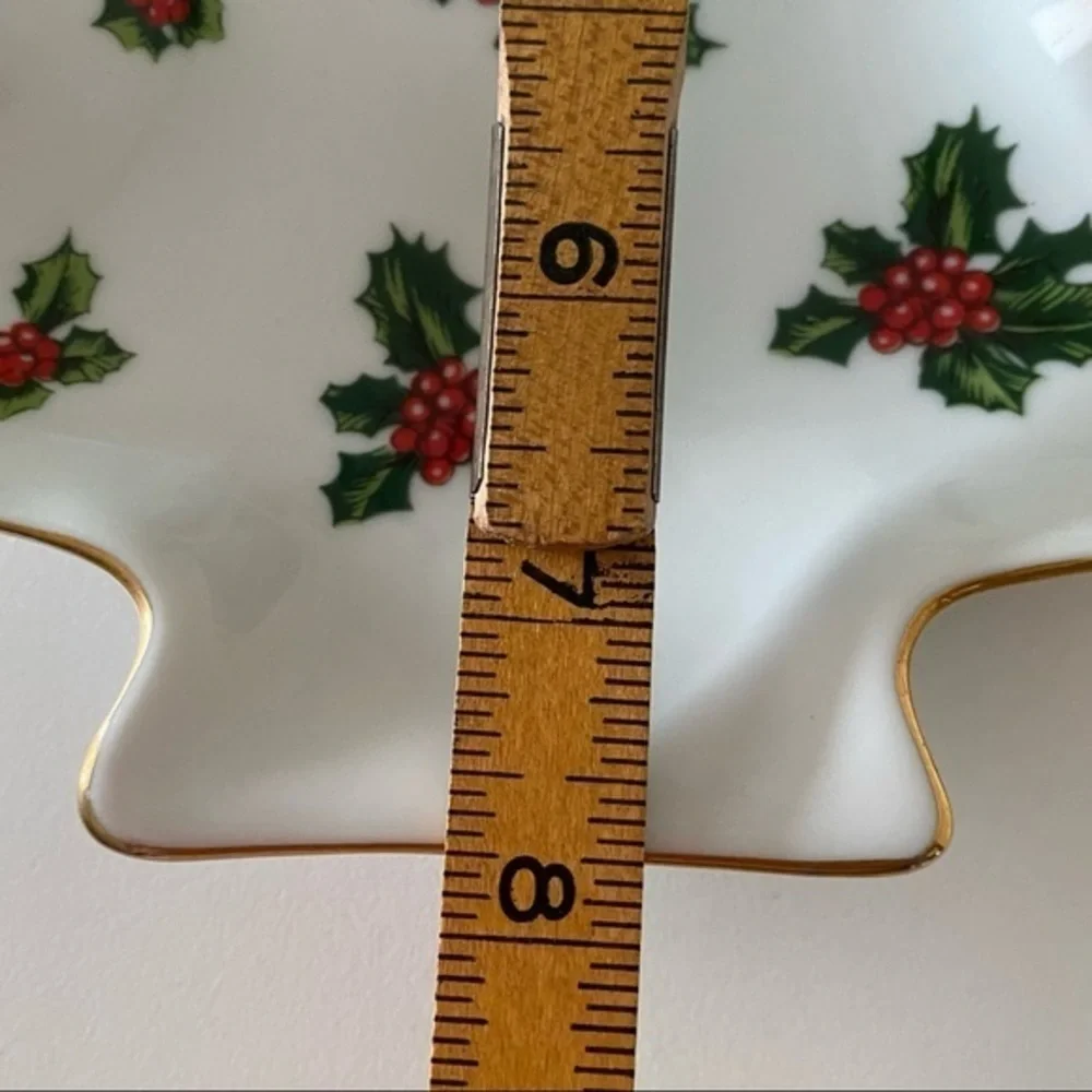 Lefton China Christmas Holiday Porcelain Tea Cup Cookie Plate for Santa